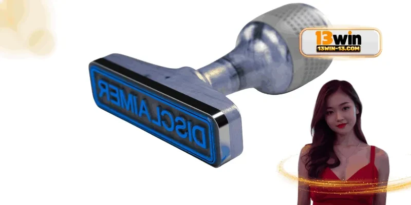 Hình ảnh giao diện chi tiết về miễn trừ trách nhiệm trong ứng dụng cá cược trực tuyến.